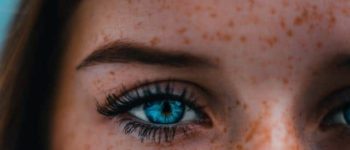 A beautiful bluish eye of a woman